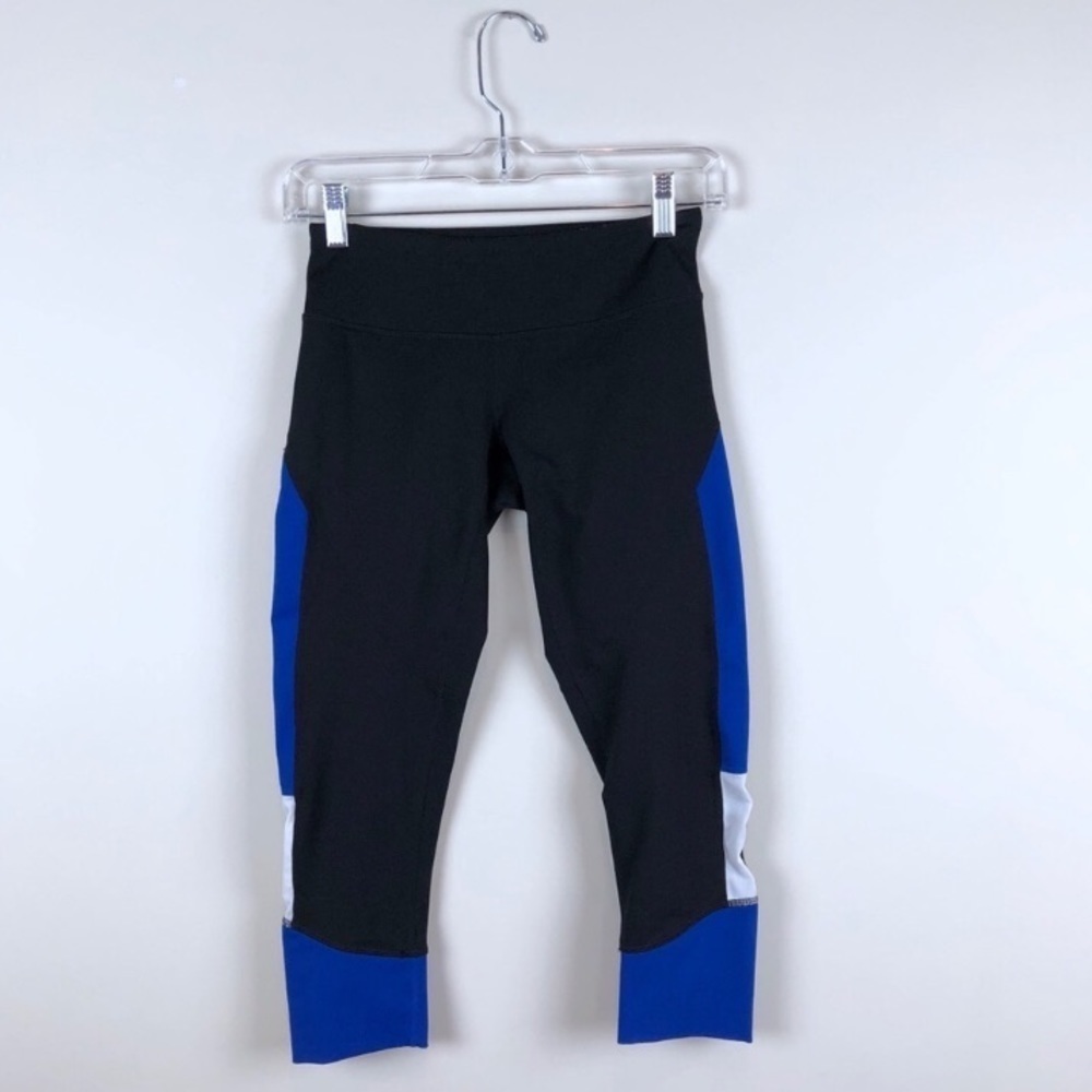 Zella Premier Mesh Inset Crop Leggings Extra Small